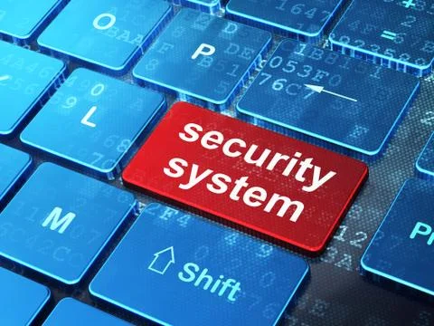 Privacy concept: Security System on computer keyboard background イラスト素材