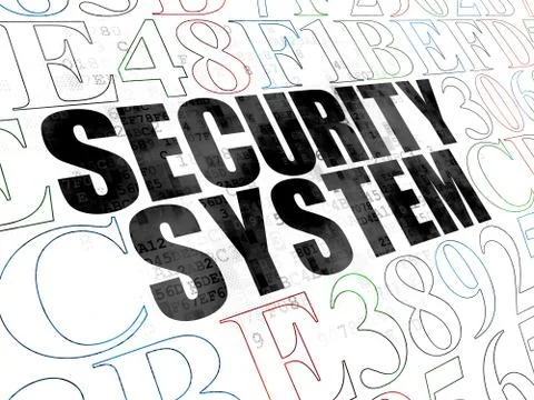Privacy concept: Security System on Digital background Ilustración de archivo
