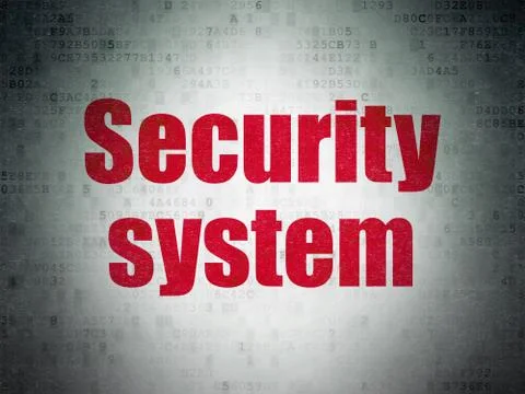 Privacy concept: Security System on Digital Data Paper background Illustrazione stock