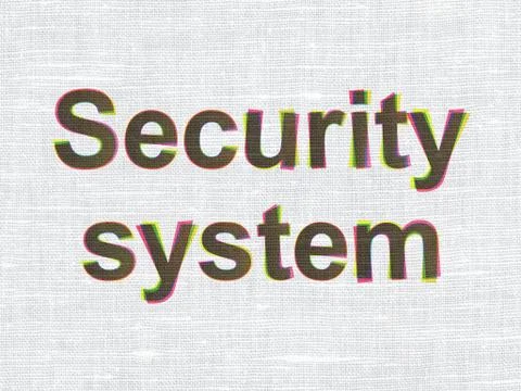 Privacy concept: Security System on fabric texture background Stock Illustration