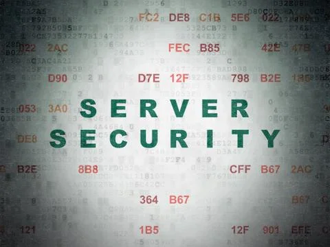 Privacy concept: Server Security on Digital Data Paper background Stock Illustration