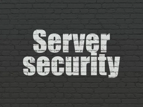 Privacy concept: Server Security on wall background Stock Illustration