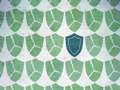 Privacy concept: shield icon on Digital Paper background Stock Illustration