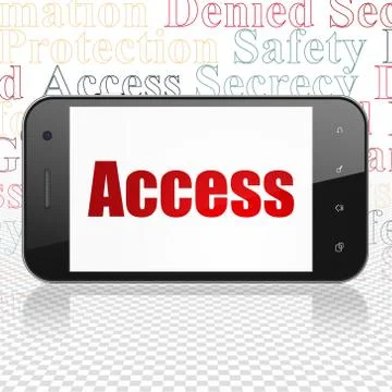 Privacy concept: Smartphone with Access on display Stock Illustration
