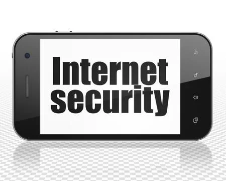 Privacy concept: Smartphone with Internet Security on display Illustrazione stock