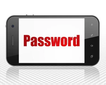Privacy concept: Smartphone with Password on display Stock Illustration