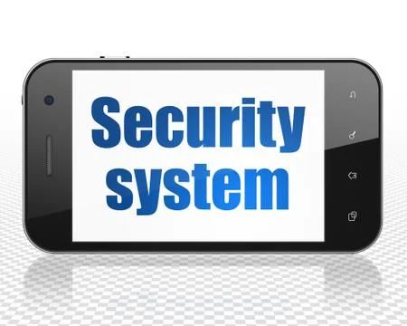 Privacy concept: Smartphone with Security System on display Illustrazione stock