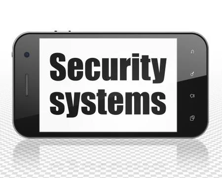 Privacy concept: Smartphone with Security Systems on display Stock Illustration