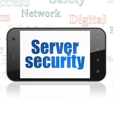 Privacy concept: Smartphone with Server Security on display Stock Illustration