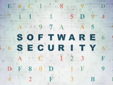 Privacy concept: Software Security on Digital Paper background Stock Illustration