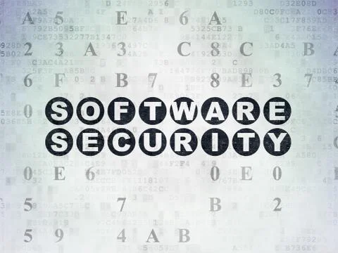 Privacy concept: Software Security on Digital Data Paper background Stock Illustration