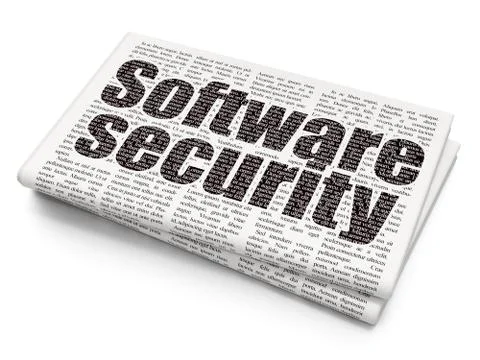 Privacy concept: Software Security on Newspaper background Stock Illustration