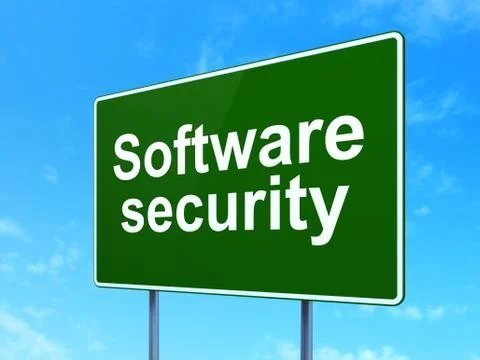 Privacy concept: Software Security on road sign background Stock-Illustration