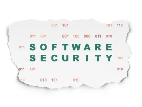 Privacy concept: Software Security on Torn Paper background Stock Illustration