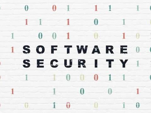 Privacy concept: Software Security on wall background Stock Illustration