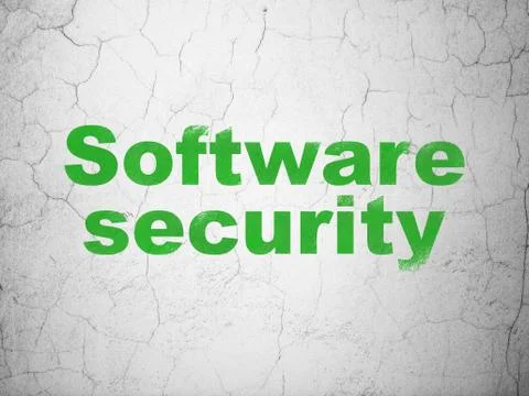 Privacy concept: Software Security on wall background Illustrazione stock