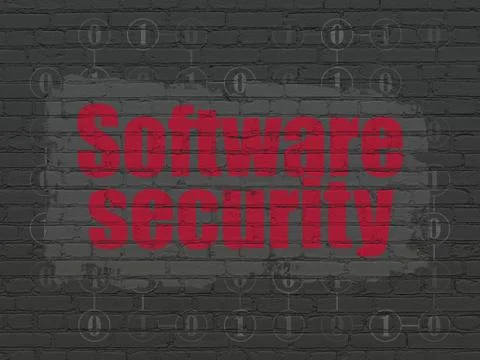 Privacy concept: Software Security on wall background Stock-Illustration