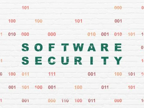 Privacy concept: Software Security on wall background Stock-Illustration