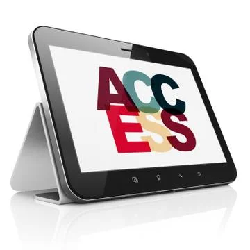 Privacy concept: Tablet Computer with Access on  display Stock Illustration