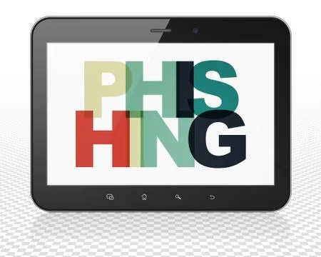 Privacy concept: Tablet Pc Computer with Phishing on  display Stockillustratie