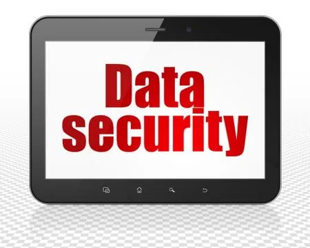 Privacy concept: Tablet Pc Computer with Data Security on display Stock Illustration