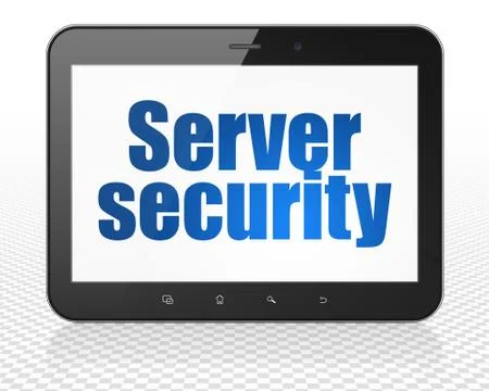 Privacy concept: Tablet Pc Computer with Server Security on display Stock-Illustration