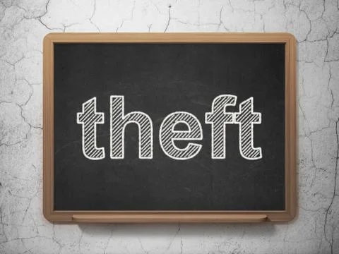 Privacy concept: Theft on chalkboard background Stock Illustration