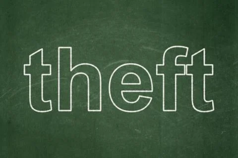 Privacy concept: Theft on chalkboard background Stock Illustration