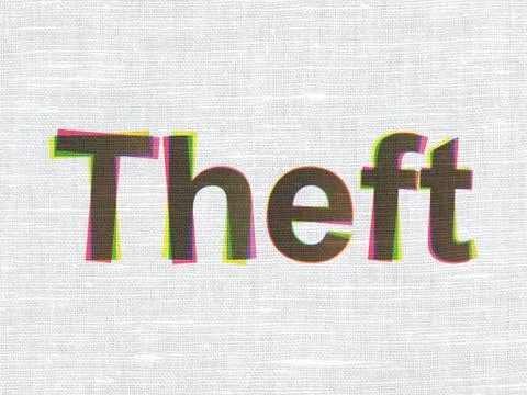 Privacy concept: Theft on fabric texture background Stock-Illustration