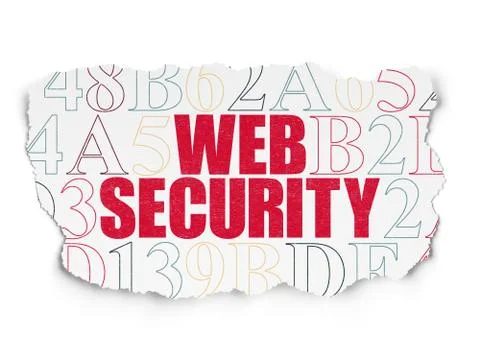 Privacy concept: Web Security on Torn Paper background Stock Illustration