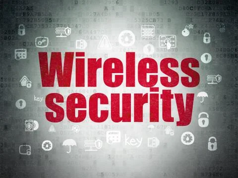 Privacy concept: Wireless Security on Digital Data Paper background Stock Illustration