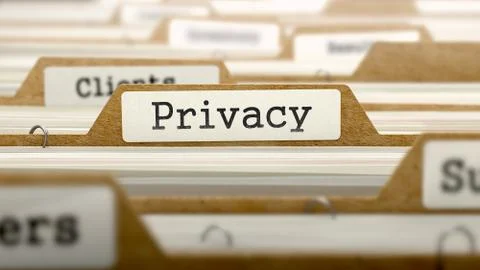 Privacy Concept with Word on Folder Illustrazione stock