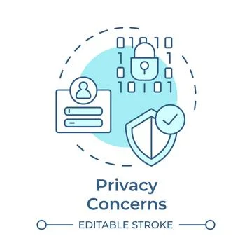 Privacy concerns soft blue concept icon Illustrazione stock