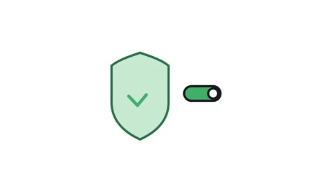 Privacy Consent Shield Line Icon Animation Stock Footage 346206425