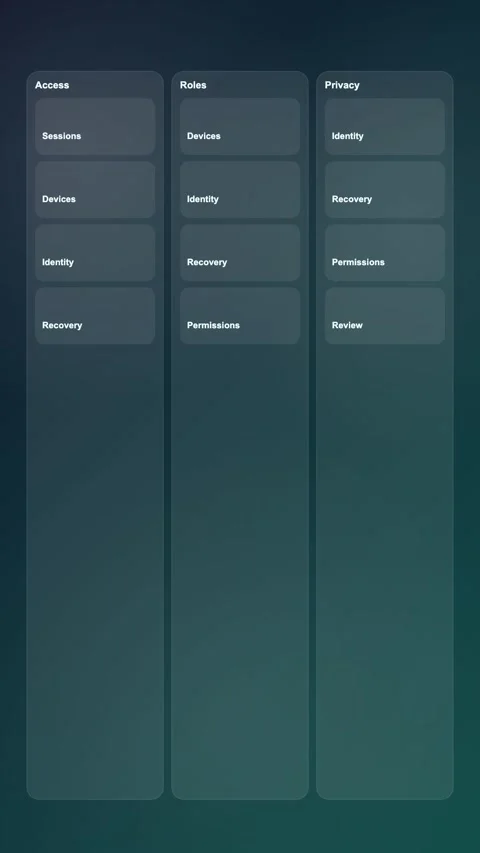 Privacy Control Center Modern Gradient SaaS Interface Vertical Animation Stock Footage 345155229