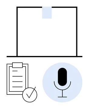 Privacy, cybersecurity, digital communication, remote work, voice recording,  Stock Illustration