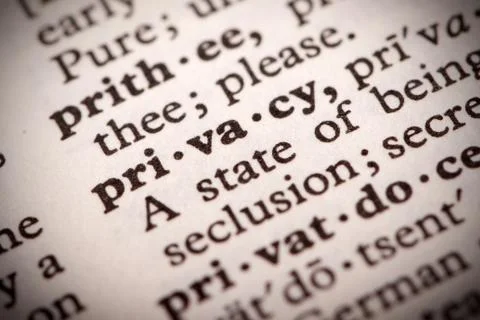 Privacy definition Stock Photos
