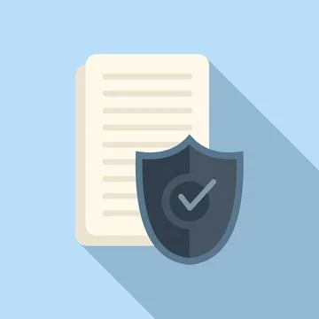 Privacy document icon flat vector. Personal data Illustrazione stock