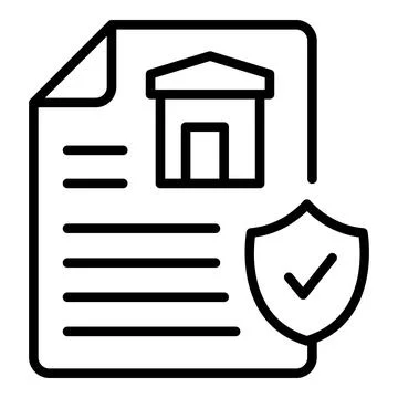 Privacy document icon outline vector. Confidential data Illustrazione stock