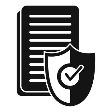 Privacy document icon simple vector. Personal data Illustrazione stock