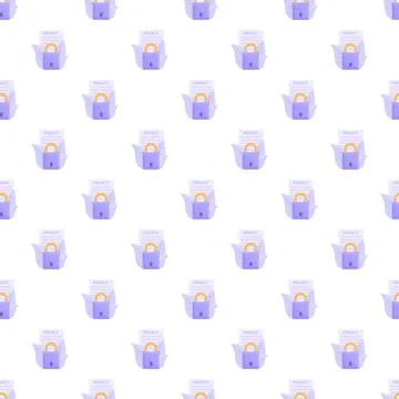 Privacy document protection seamless pattern background Stock Illustration