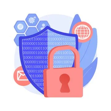 Privacy engineering abstract concept vector illustration. Illustrazione stock