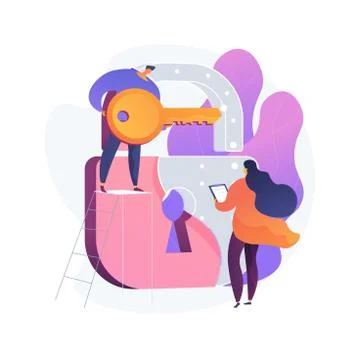 Privacy engineering abstract concept vector illustration. Stock Illustration