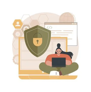 Privacy engineering abstract concept vector illustration. Stock Illustration