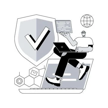 Privacy engineering abstract concept vector illustration. Illustrazione stock