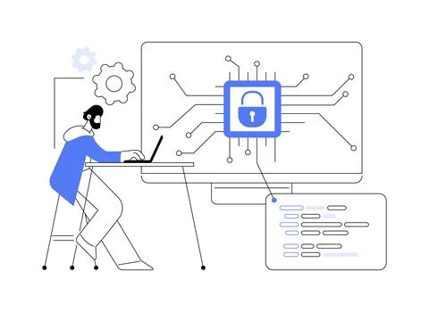 Privacy engineering abstract concept vector illustration. Stockillustratie