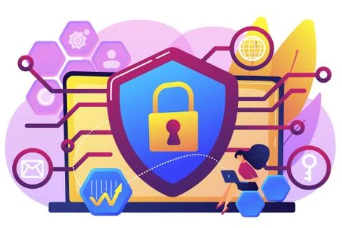 Privacy engineering concept vector illustration. Stock Illustration