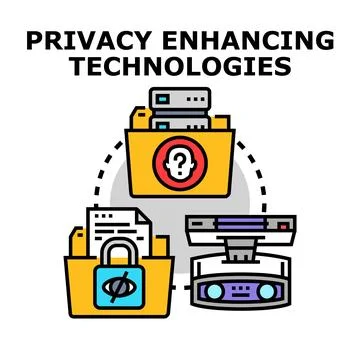 Privacy enhancing technologies securing digital data and anonymity Stock Illustration