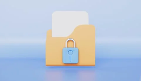 Privacy firewall encryption, Document security shield lock icon Stock Illustration