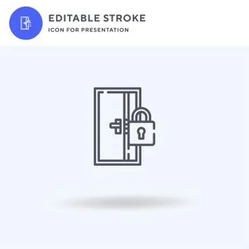 Privacy icon vector, filled flat sign, solid pictogram isolated on white, logo Illustrazione stock